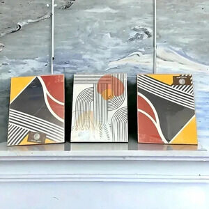 NWT 3 triptych primary colour art prints by Anaya arts